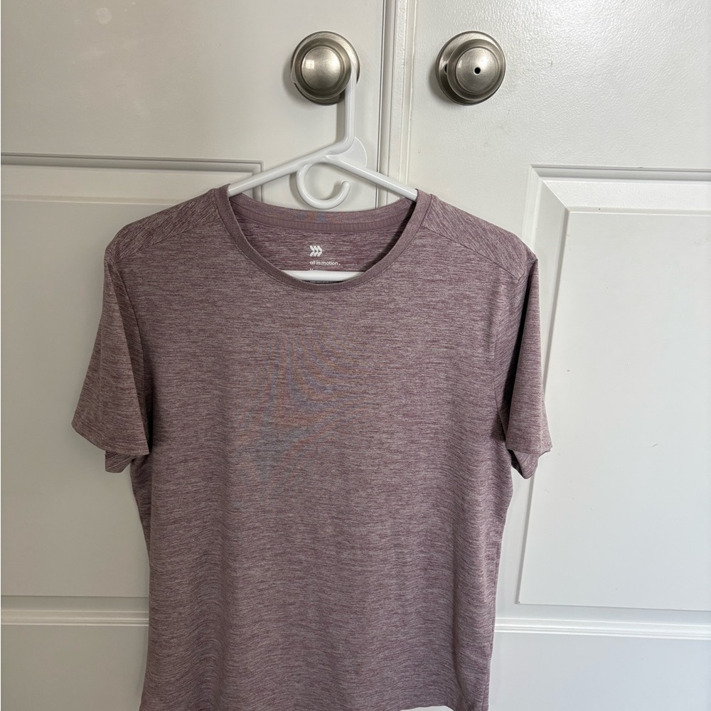 All in Motion Heathered Mauve Tee